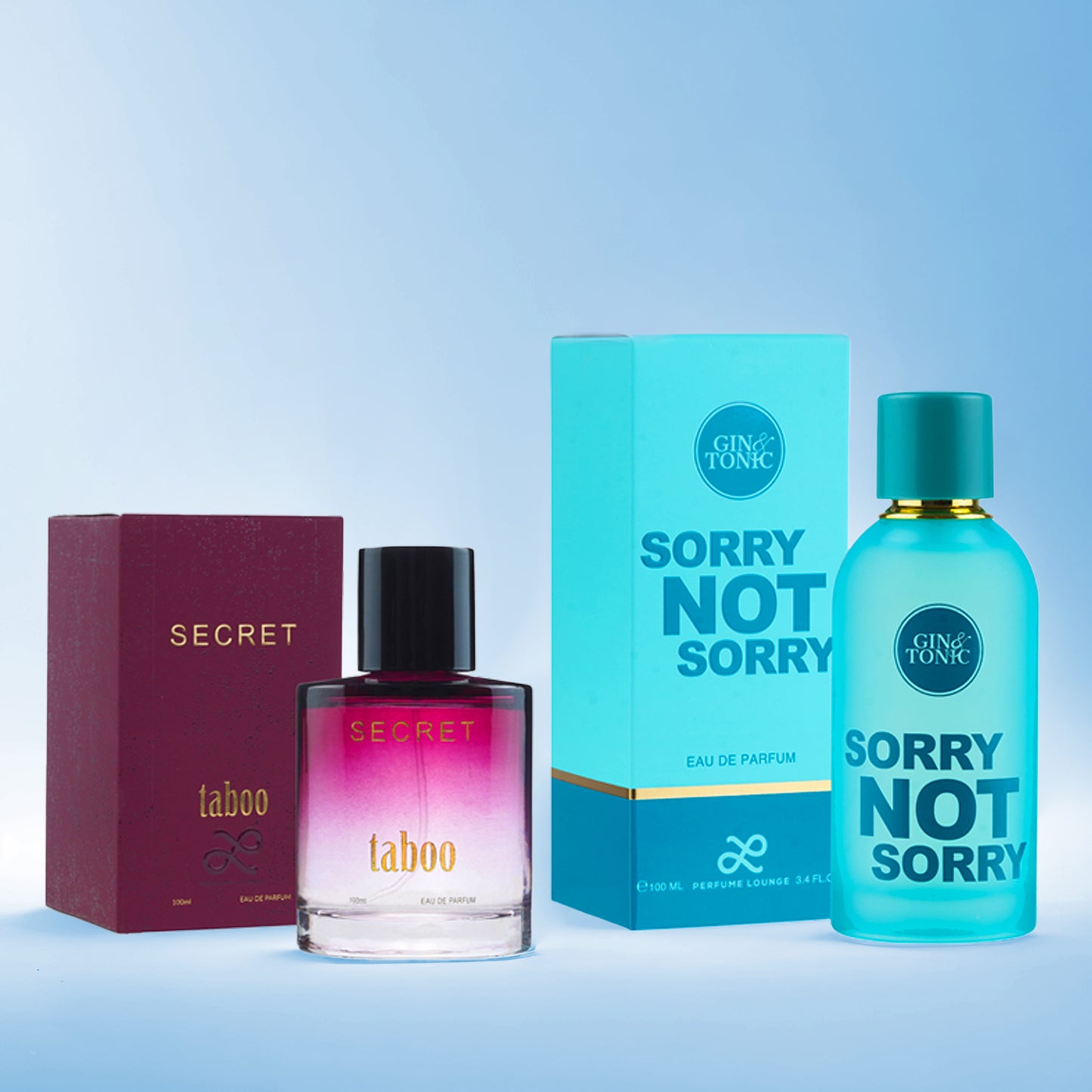 Gin & Tonic-Sorry not Sorry and Taboo Secret By Perfume Lounge For Women (Pack of 2- 100ml each)
